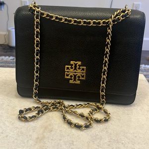 Tory Burch Black Purse with Chain